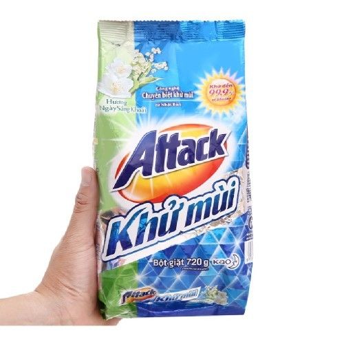  BỘT GIẶT ATTACK HƯƠNG NGÀY SẢNG KHOÁI 720G 