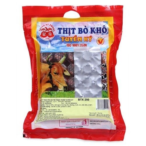  THỊT BÒ KHÔ VỊ CAY TỨ XUYÊN 250G 