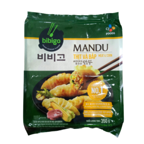  BÁNH MANDU THỊT VA BẮP CJ BIBIGO GÓI 350G 