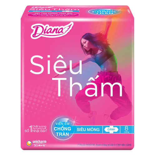  DIANA BĂNG VỆ SINH SIÊU THẤM SIÊU MỎNG CÁNH 