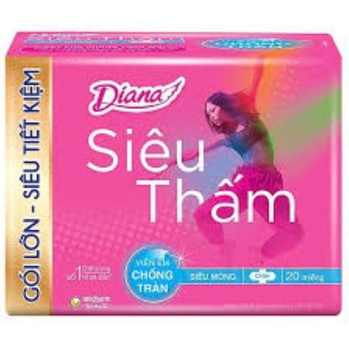  DIANA BĂNG VỆ SINH SIÊU THẤM SIÊU MỎNG CÁNH LỚN 20M 