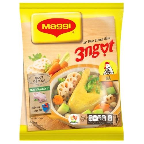  HẠT NÊM MAGGI 3 NGỌT VỊ GÀ (900G) 