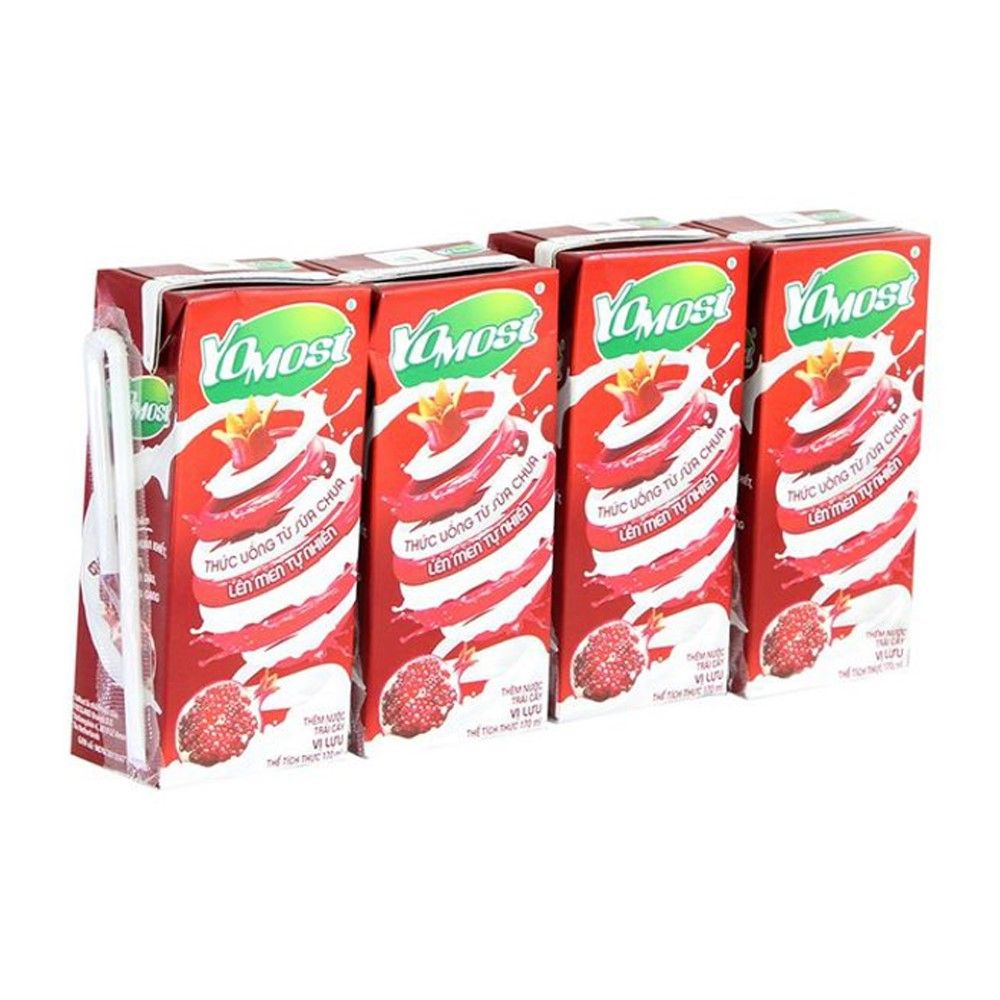 SỮA CHUA LÊN MEN TỰ NHIÊN YOMOST TRÁI LỰU 170ML 