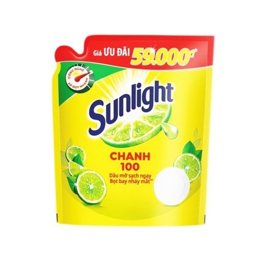  SUNLIGHT NƯỚC RỬA CHÉN CHANH TÚI 2.6KG 