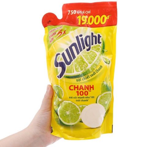 NƯỚC RỬA CHÉN SUNLIGHT CHANH TÚI 750G 