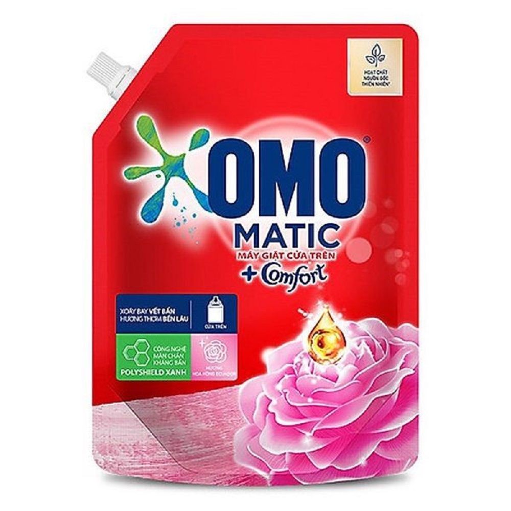  NƯỚC GIẶT OMO MATIC COMFORT HOA HỒNG 2KG 