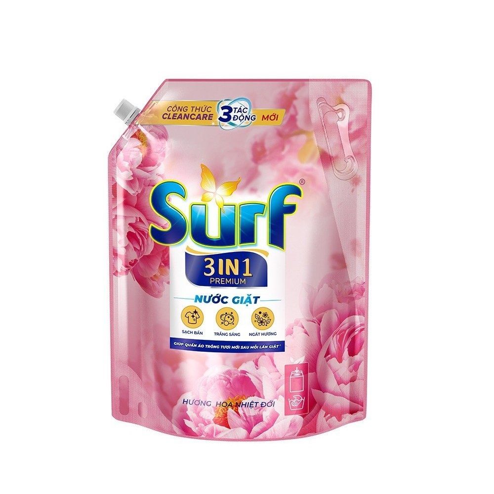  NƯỚC GIẶT SURF HƯƠNG HOA NHIET DOI 3 TRONG 1 CAO CAP 3.5KG 