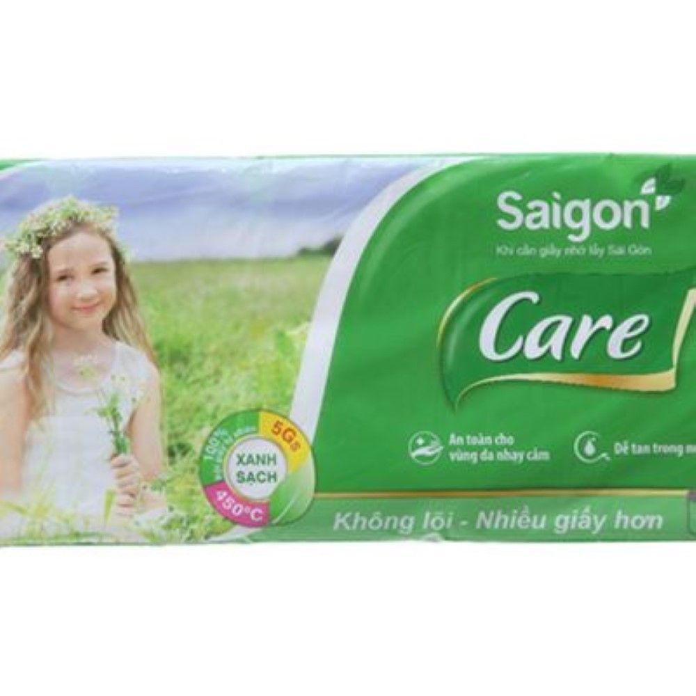  GIẤY VỆ SINH SÀI GÒN CARE KHÔNG LÕI (LỐC 10 CUỘN) 