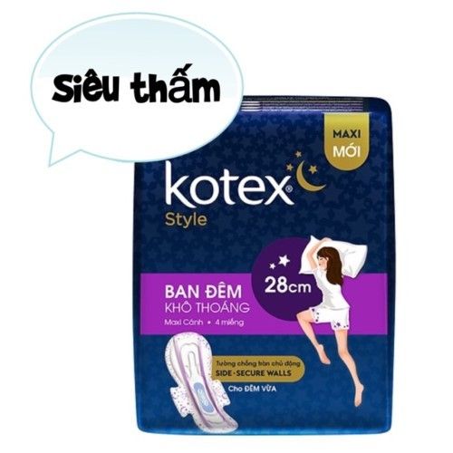  BĂNG VỆ SINH KOTEX ST YLE LST CÁNH ĐÊM 28CM-4 