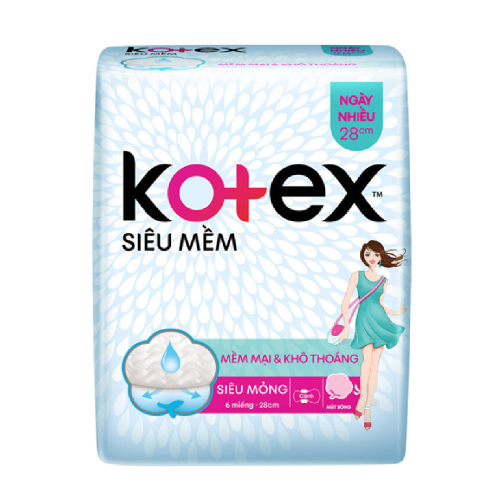  KOTEX SIÊU MỀM NGÀY NHIỀU SMC 6*48 (28CM) 