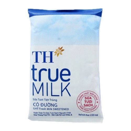  SỮA TƯƠI TIỆT TRÙNG TH TRUE MILK CÓ ĐƯỜNG 200ML 