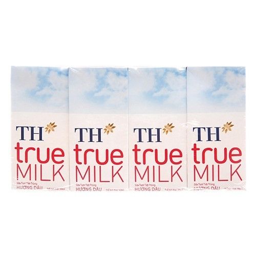  SỮA TƯƠI TIỆT TRÙNG HƯƠNG DÂU TH TRUE MILK 180ML 