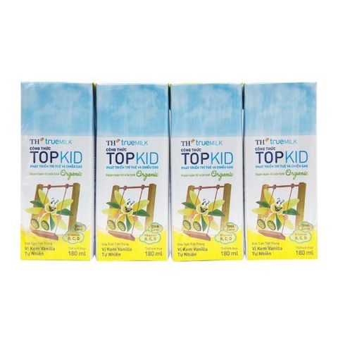 SỮA TƯƠI TIỆT TRÙNG TOPKID VANILA ORGANIC TH TRUE MILK 180ML 