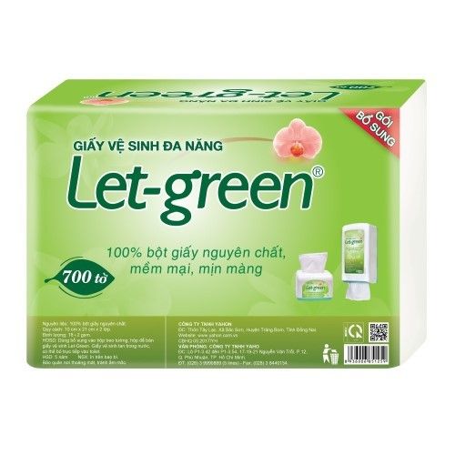  GIẤY VỆ SINH LET-GREEN 700 TỜ 