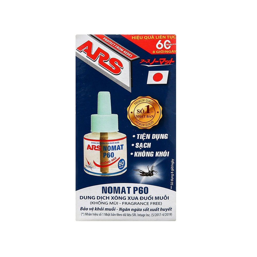  DUNG DỊCH XUA ĐUỔI MUỖI ARS NOMAT P60 - 45ML 