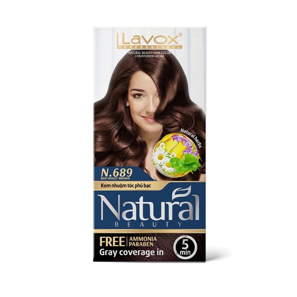  NHUỘM CAO CẤP 40GX2 LAVOX - N689 - RED VIOLET BROWN 