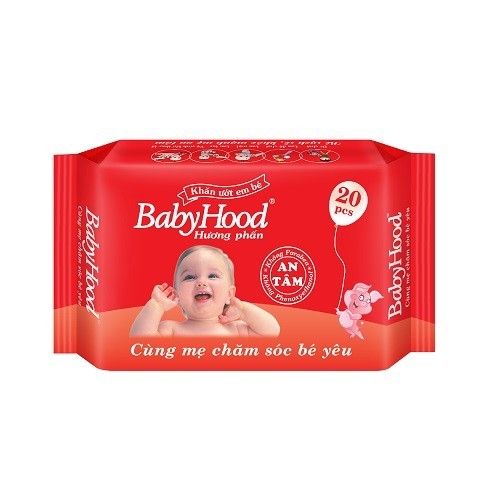  KHĂN ƯỚT EM BÉ BABYHOOD 20M HƯƠNG PHẤN 