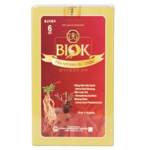  SÂM NHUNG BỔ THẬN BIOK 70 ML* 30 GÓI/ HỘP 