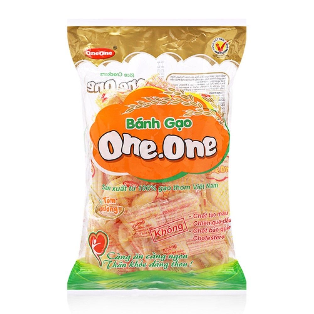  BÁNH GẠO HƯƠNG VỊ TÔM ONE ONE 150GR 