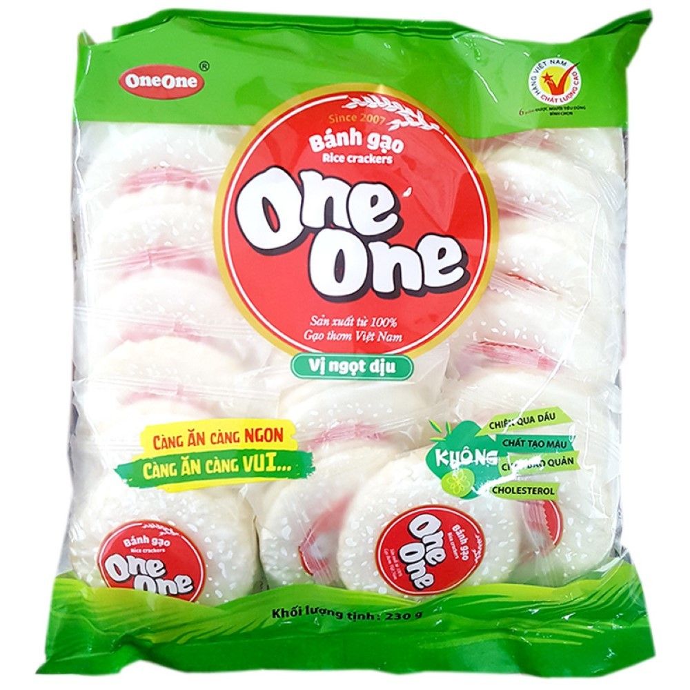  BÁNH GẠO HƯƠNG VỊ NGỌT ONE ONE 230GR 