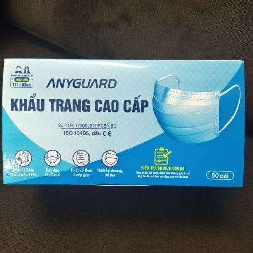  KHẨU TRANG ANYGUARD HỘP 50 CÁI 