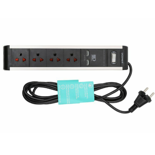  Ổ CẮM ĐIỆN AN TOÀN 2 USB 4 LỖ CẮM PMS-VN2-04KSU3 