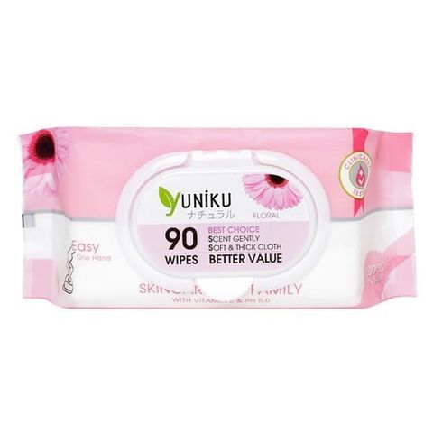  KHĂN ƯỚT YUNIKU HỒNG 90 TỜ 