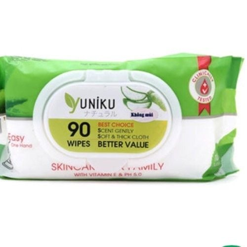  KHĂN ƯỚT YUNIKU XANH LÁ 90 TỜ 
