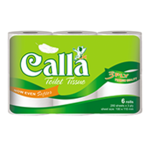  GIẤY VỆ SINH CALLA 3 LỚP (LỐC 6 CUỘN) 