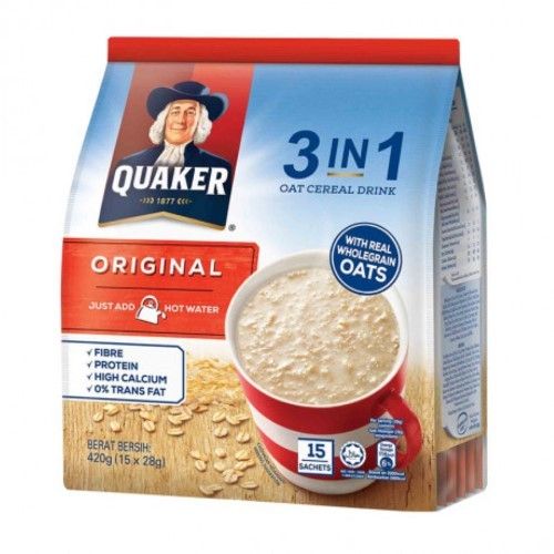  THỨC UỐNG YẾN MẠCH QUAKER TRUYỀN THỐNG 3IN1 420G 