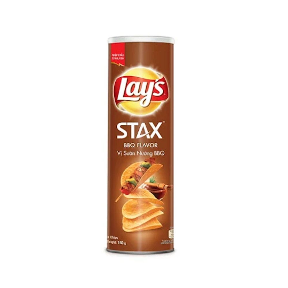  SNACK KHOAI TÂY LAY'S STAX MIẾNG VỊ SƯỜN NƯỚNG  160GR 