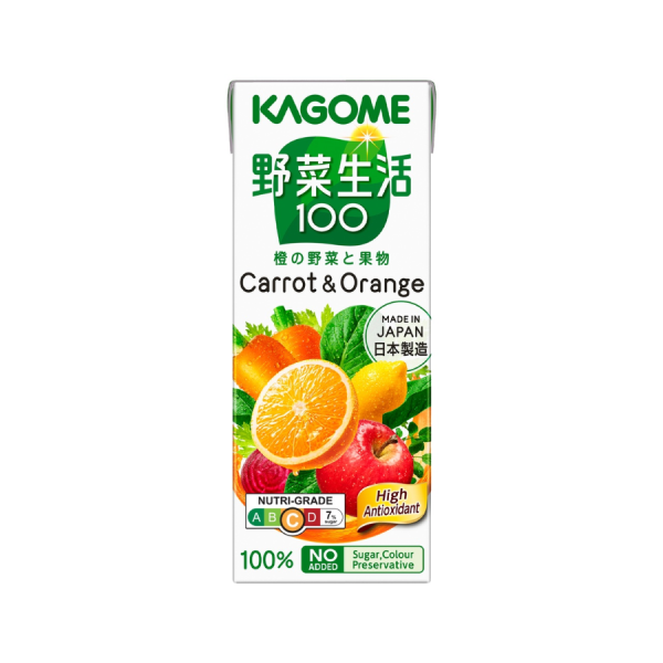  NUOC EP RAU CU QUA, CA ROT VA CAM KAGOME 200ML*24 