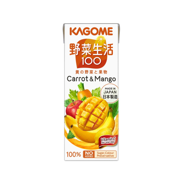  NUOC EP RAU CU QUA, CA ROT VA XOAI KAGOME 200ML*24 