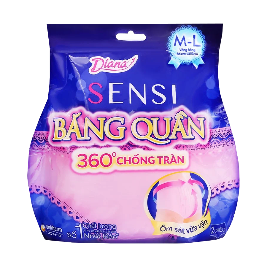  BĂNG VỆ SINH DIANA SENSI BAN ĐÊM DẠNG QUẦN M-L 