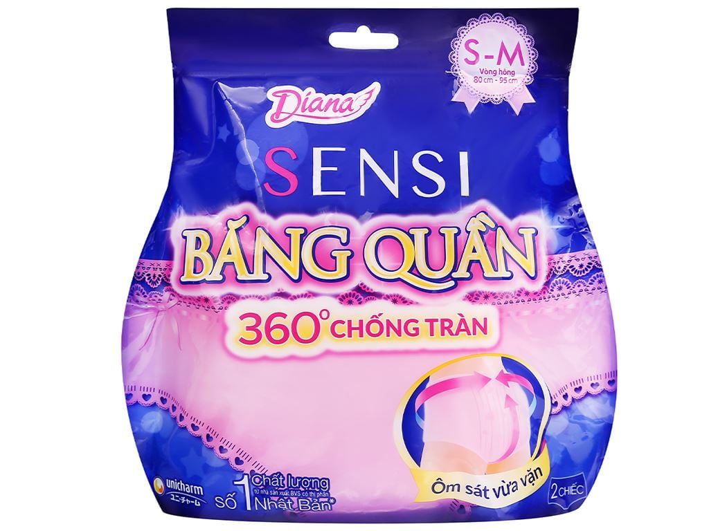  BĂNG VỆ SINH DIANA SENSI BAN ĐÊM DẠNG QUẦN S-M 