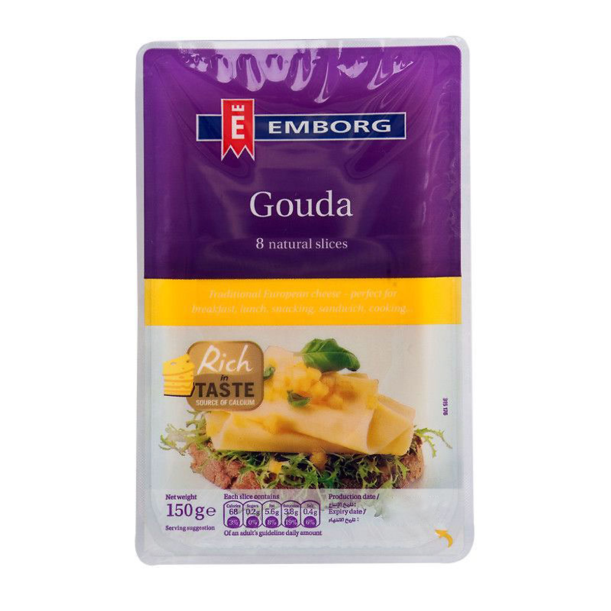  PHO MAI GOUDA SLICED EMBORG 150G 