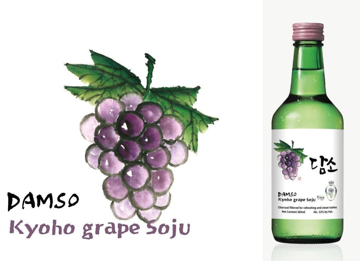  RUOU SOJU HAN QUOC DAMSO VI NHO KYOHO 360ML 