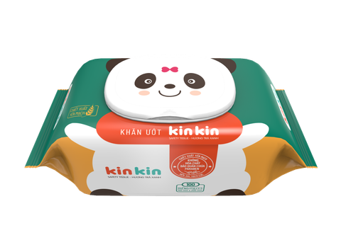  KHĂN ƯỚT KIN KIN KHÔNG MÙI CÓ NẮP 100 TỜ 