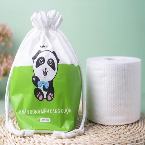  KHĂN VẢI BÔNG COTTON BEYAKI CHĂM SÓC DA MẶT CUỘN 60 TỜ 20X20CM 