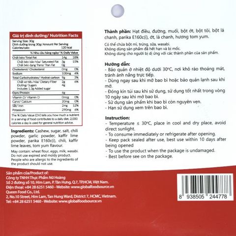  Hạt Điều Tomyum Only Nature 20gr 