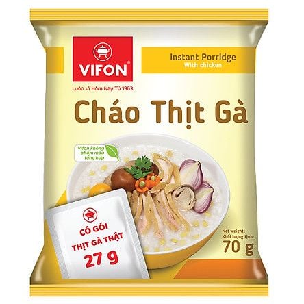  CHÁO THỊT GÀ (CÓ THỊT THẬT) 70GR 