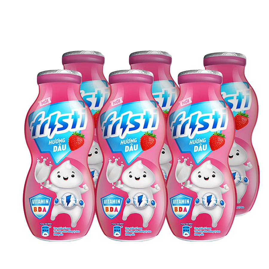  SỮA CHUA UỐNG TT FRISTI LAD DÂU CHAI 80MLX6 