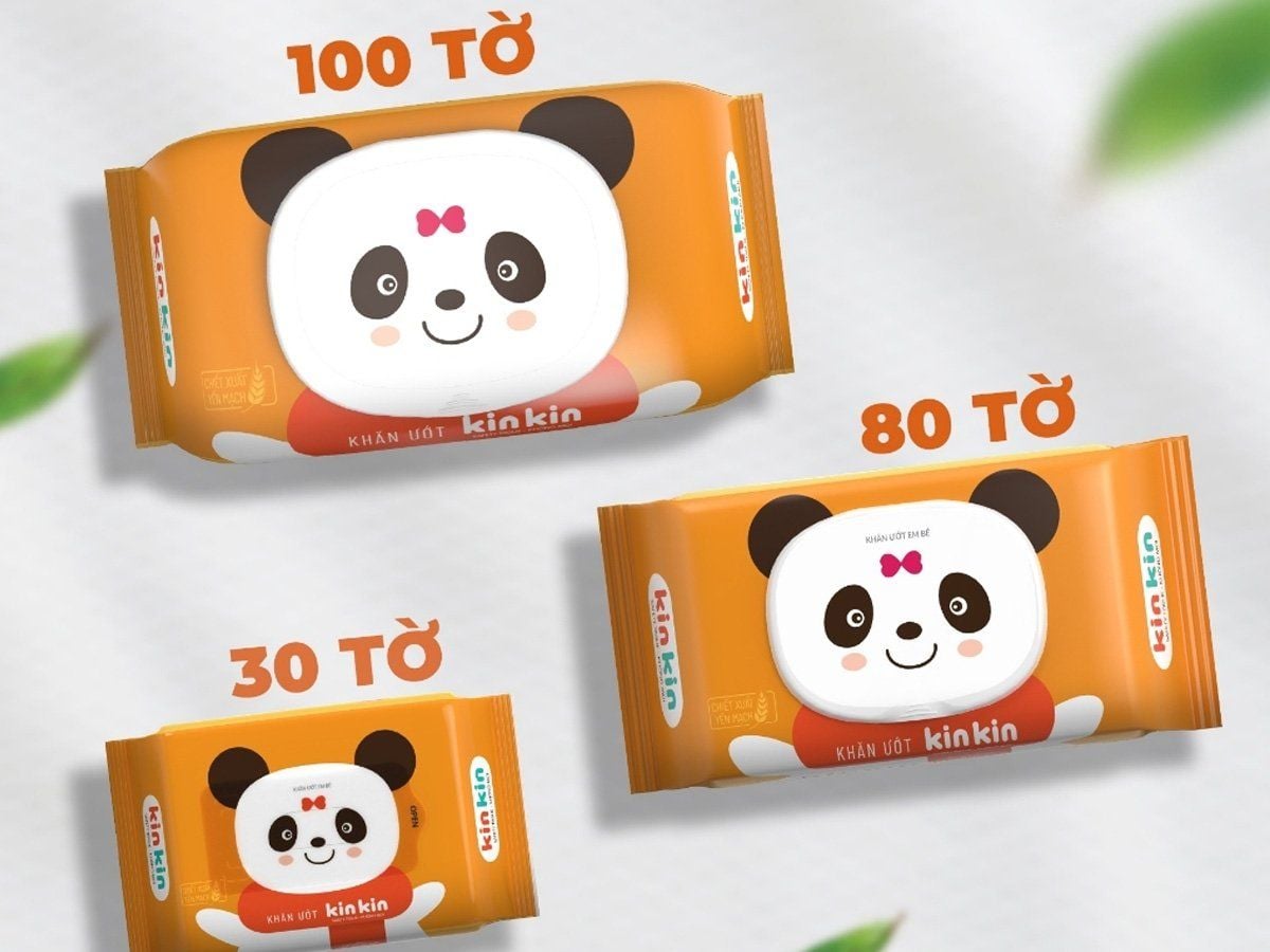  KHĂN ƯỚT KIN KIN (GẤU CAM) KHÔNG MÙI 30 TỜ 