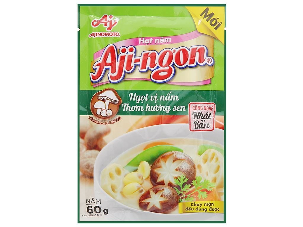  HẠT NÊM AJI NGON NẤM 60G 