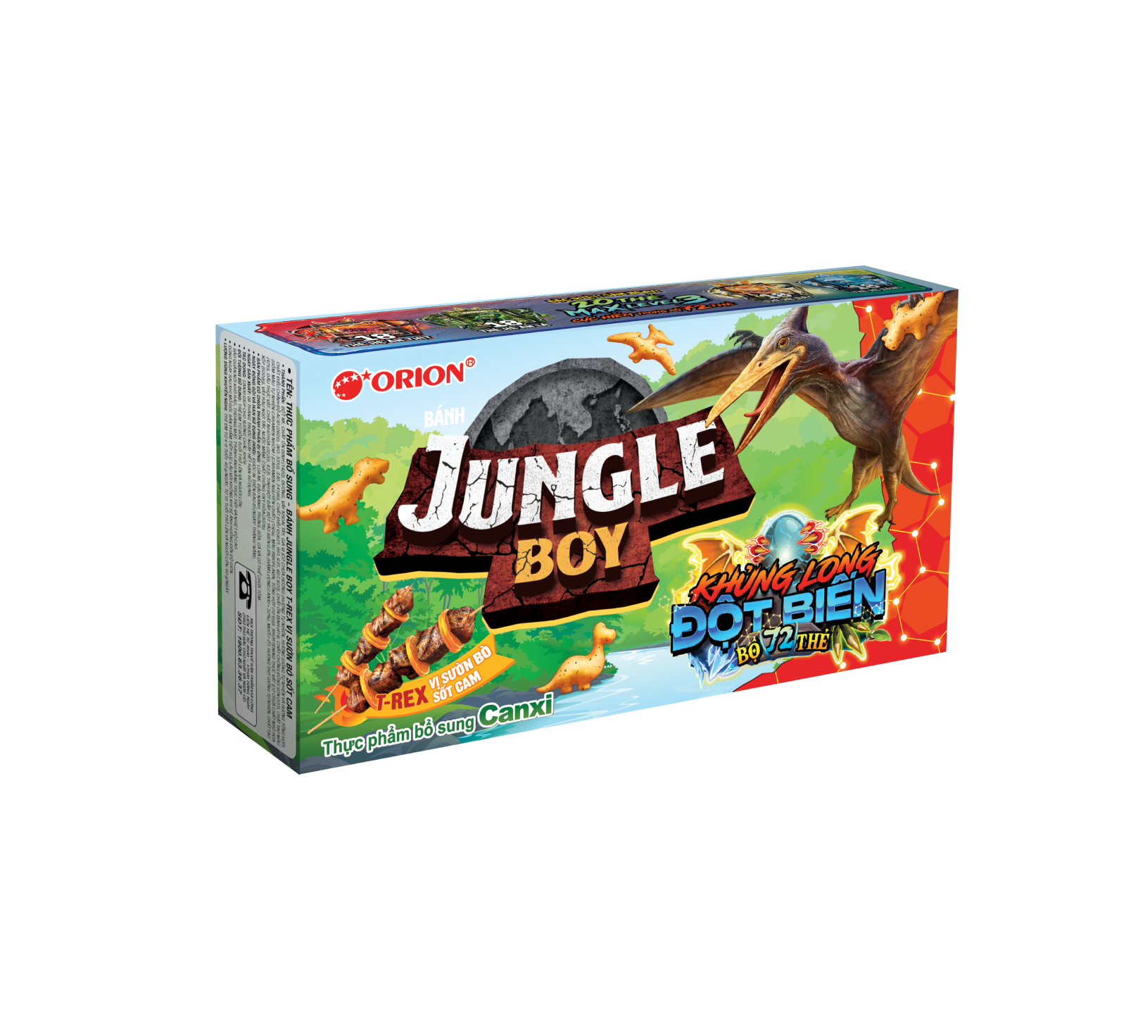  BÁNH JUNGLE BOY VỊ SƯỜN BÒ SỐT CAM 35G 