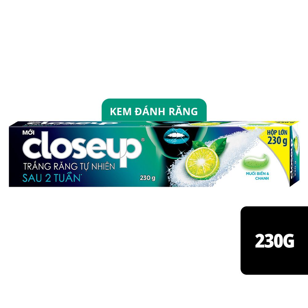  KEM ĐÁNH RĂNG CLOSEUP TRẮNG RĂNG MUỐI BIỂN 230G 