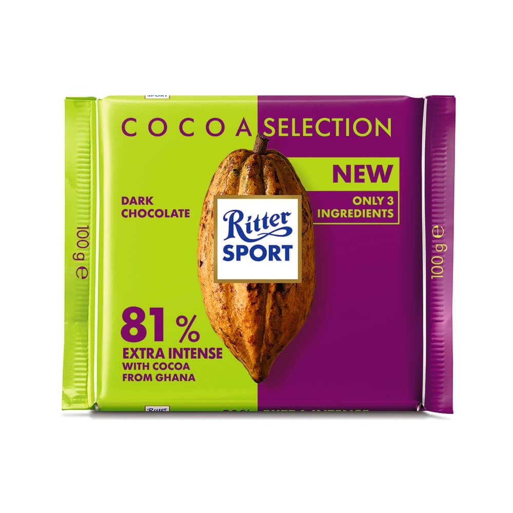  SOCOLA RITTER SPORT DARK CHOCOLATE 81% COCOA 100G 