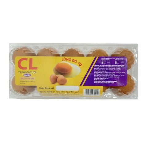  TRỨNG GÀ TƯƠI CL SIZE XL 10/HOP 