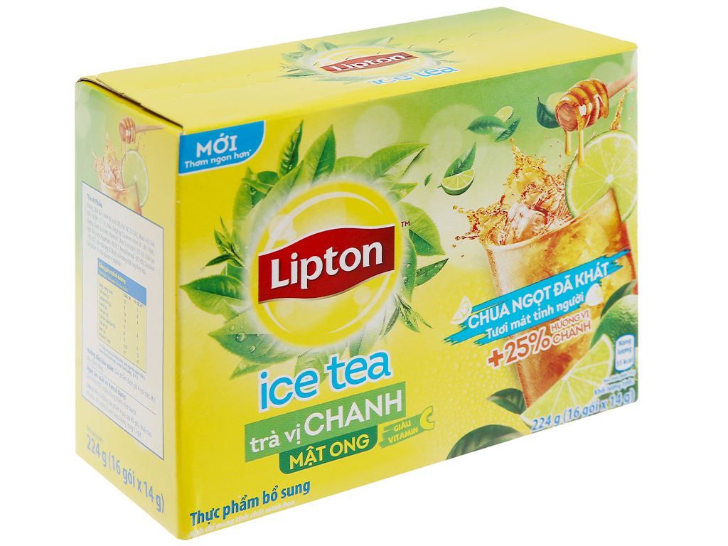  LIPTON ICE TEA CHANH MẬT ONG 14GX16 HỘP 