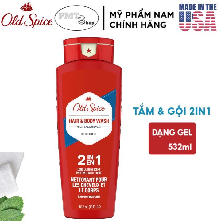  SỮA TẮM OLD SPICE BODY WASH 2IN1 HIGH ENDURANCE 532ML 